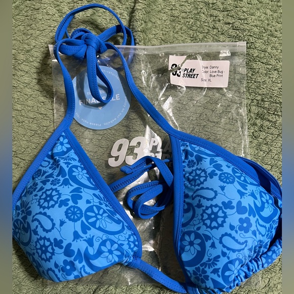 93 PLAY STREET: DANNY Blue Crush Minimal String Triangle Top (NWT) - Picture 4 of 4